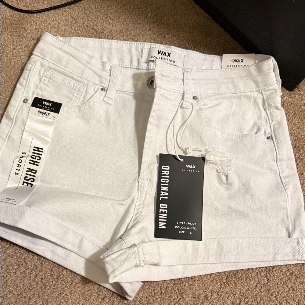 Women's White Denim Shorts